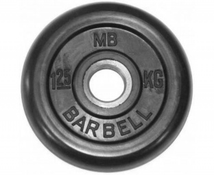 Диск обрезиненный BARBELL MB PltB31 (металлическая втулка) 1.25 кг / диаметр 31 мм