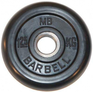 Диск обрезиненый черный MB Barbell MB26-1,25