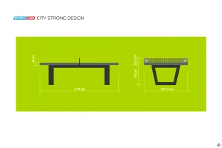 Стол теннисный City Strong DESIGN Всепогодный